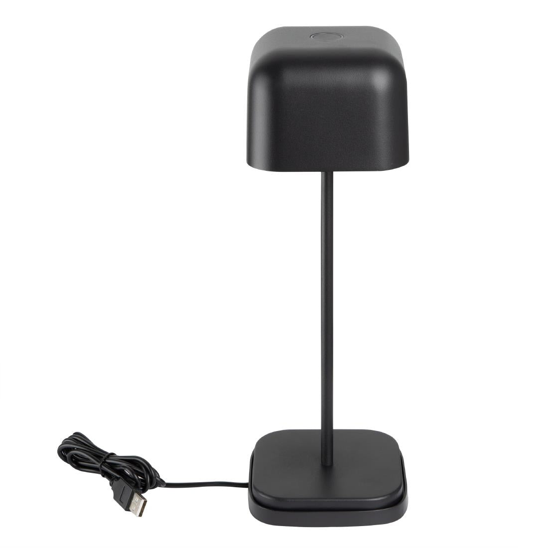 Lampe de table avec abat-jour carré Olympia Lucca noire 300mm