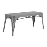 Bancs en métal gris acier Bolero Bistro 1000 mm (lot de 2) - NISBETS