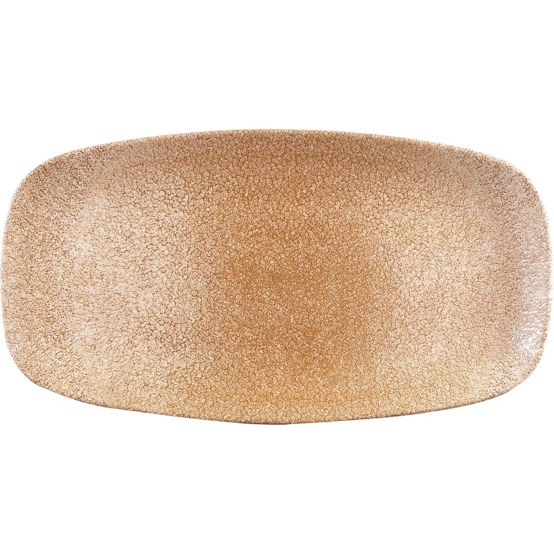 Assiettes oblongues Churchill Studio Prints Raku Garnet Orange 355mm (Lot de 6)