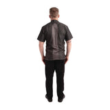 Veste mixte à boutons pression manches courtes Chef Works Tribeca denim noir S - NISBETS