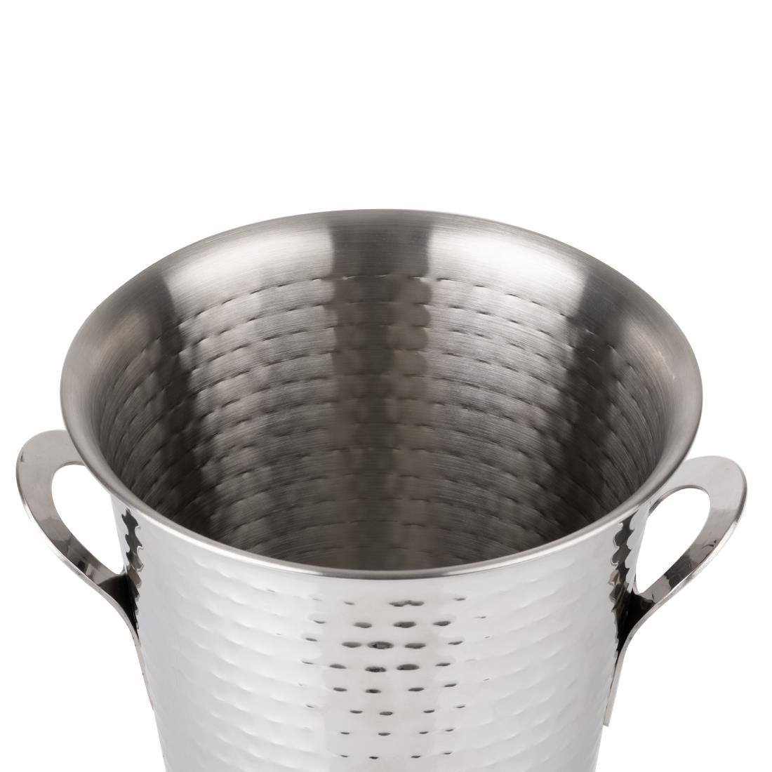 Seau à vin évasé martelé en acier inoxydable Olympia 4,3 L - NISBETS