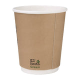 Gobelets boissons chaudes compostables en PLA double paroi Fiesta Compostable 227ml (x500) - NISBETS