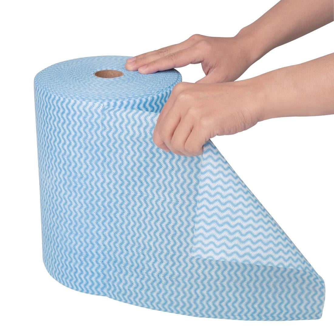 Chiffons non tissés bleus Nisbets Essentials (rouleau de 300)