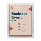 Cadres d'affichage autocollants Europel A4 argent (lot de 2)