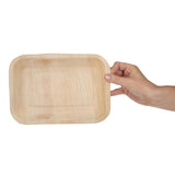 Assiettes creuses rectangulaires en feuilles de palmier Fiesta Compostable 250mm (lot de 100)