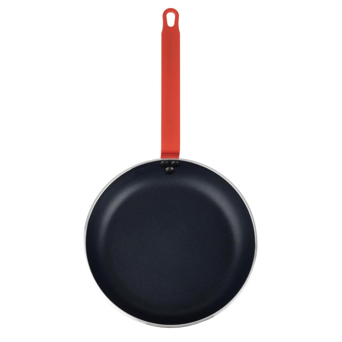 Poêle aluminium antiadhésive Teflon Platinum Plus Hygiplas avec manche rouge 280mm