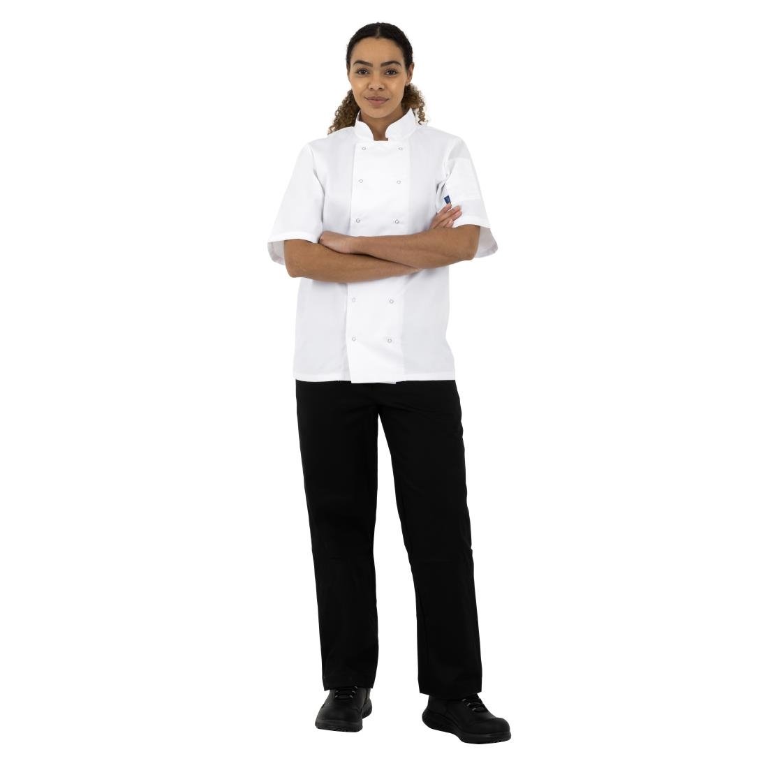 Vestes de cuisine manches courtes Whites Boston blanches L (lot de 5)