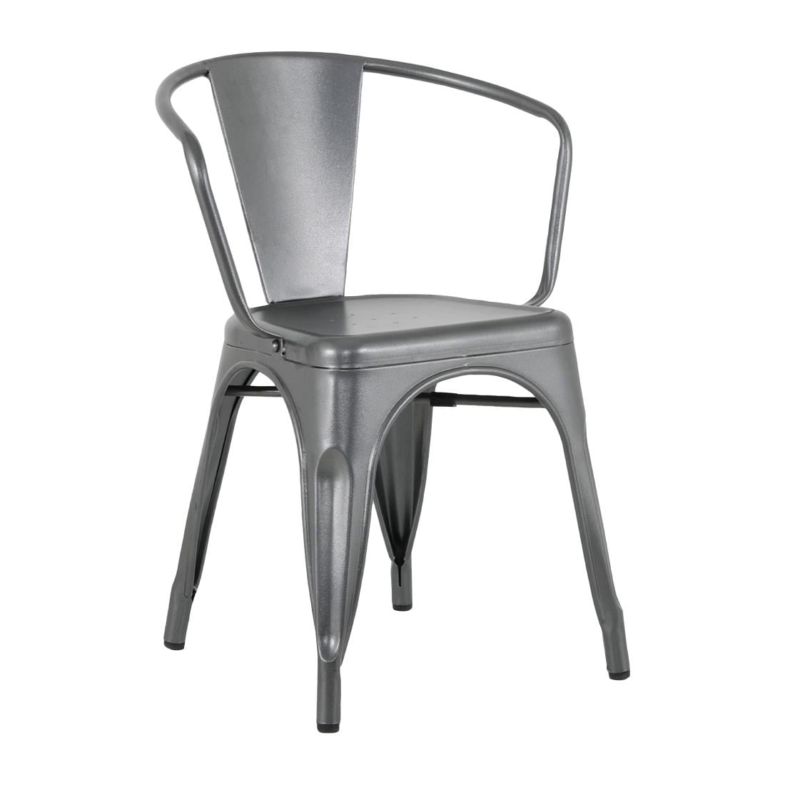 Fauteuils Bolero Bistro Curve noirs (lot de 4) - NISBETS