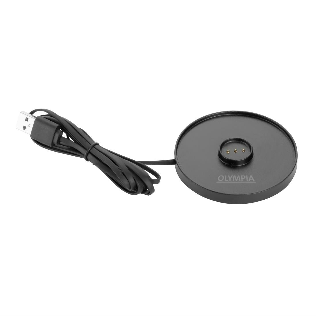 Lampe de table avec abat-jour rond Olympia Lucca marron 200mm