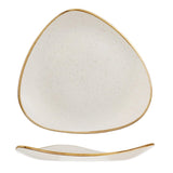 Assiettes triangulaires Churchill  Stonecast Barley White Lotus 265mm (Lot de 12)