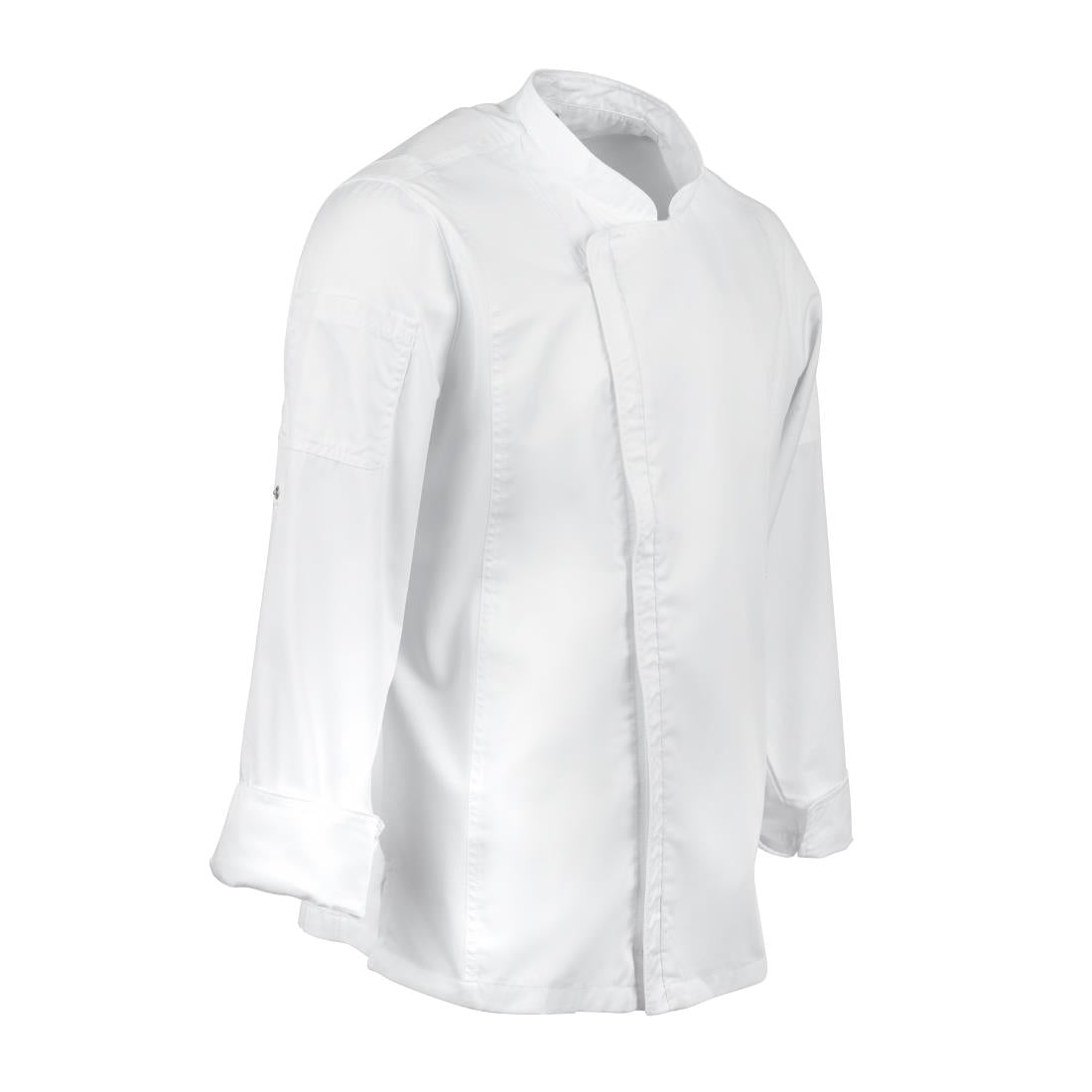 Veste de cuisine mixte légère à fermeture éclair Hartford Chef Works Urban blanche - NISBETS