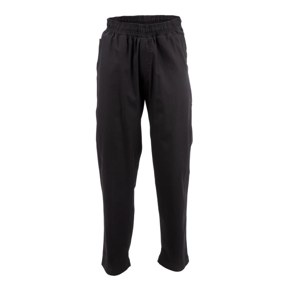 Pantalon de cuisinier ample unisexe Chef Works Better Built Baggy noir - NISBETS