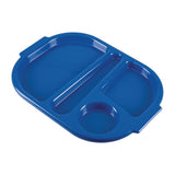 Petits plateaux repas à compartiments en polypropylène Olympia Kristallon bleus 321mm (Lot de 10) - NISBETS