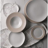 Assiettes triangulaires Churchill Studio Prints Kintsugi Agate Grey Lotus 228mm (Lot de 12)