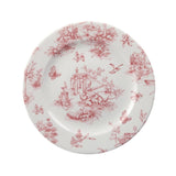 Assiettes plates Churchill Vintage Cranberry Toile Print 210mm (Lot de 6)