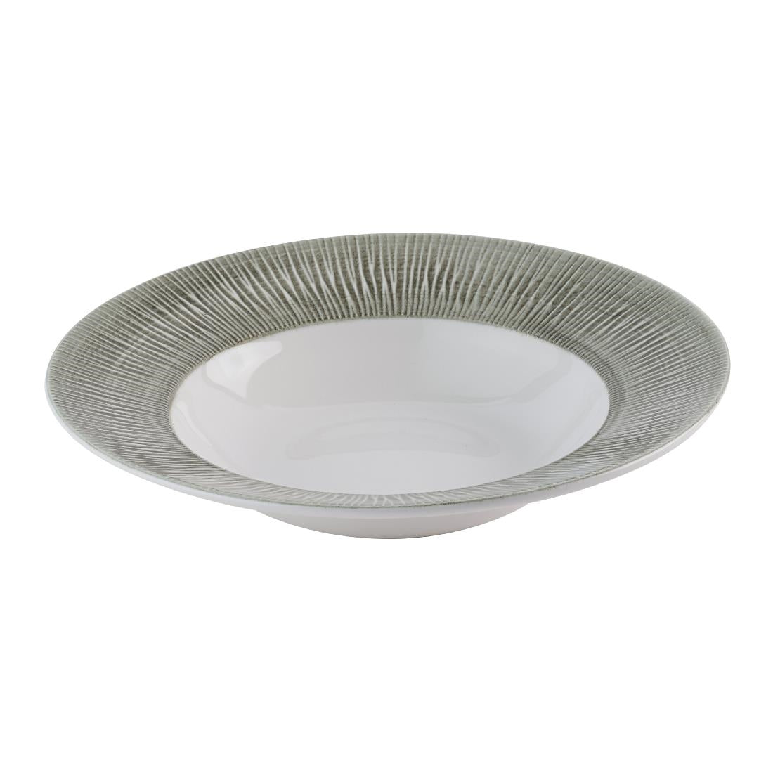 Assiettes àbord large Churchill Bamboo Ceramic Spinwash Alpine 280mm (Lot de 12)