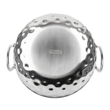 Plat Kadai martelé en inox double poignée Olympia Table Presentation 150 mm