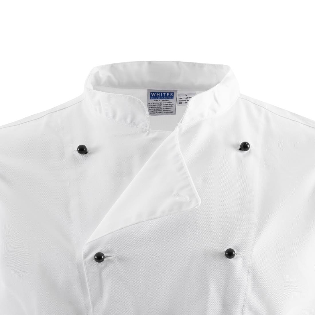 Veste de cuisine mixte Whites Chicago manches longues blanche - NISBETS