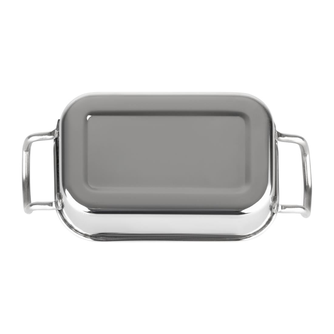 Plat de présentation en inox rectangulaire Olympia 140x90mm