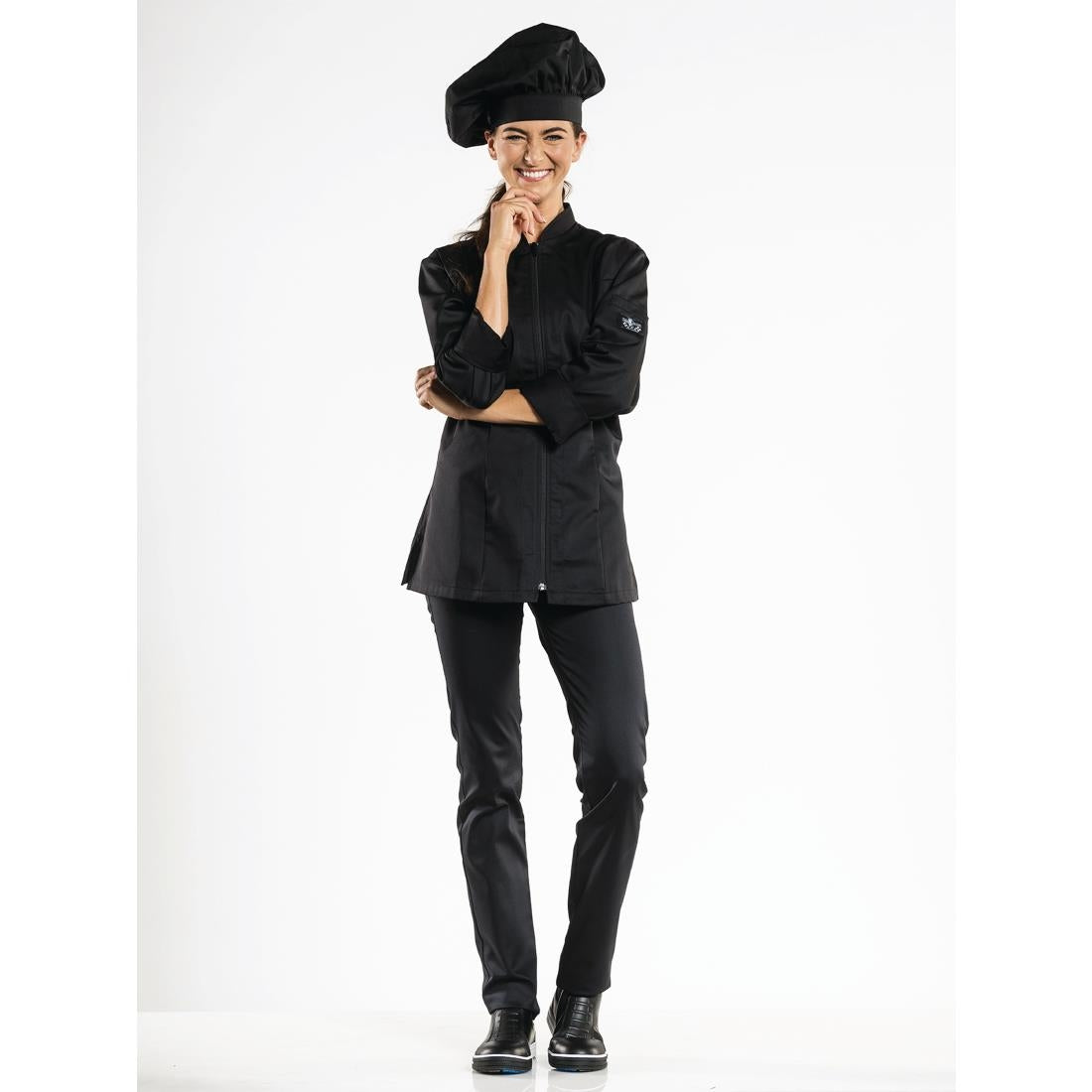 Veste de cuisine femme Chaud Devant Monza noire - Taille XXXL