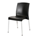 Chaises en polypropylène Bolero Elements noires (lot de 4) - NISBETS