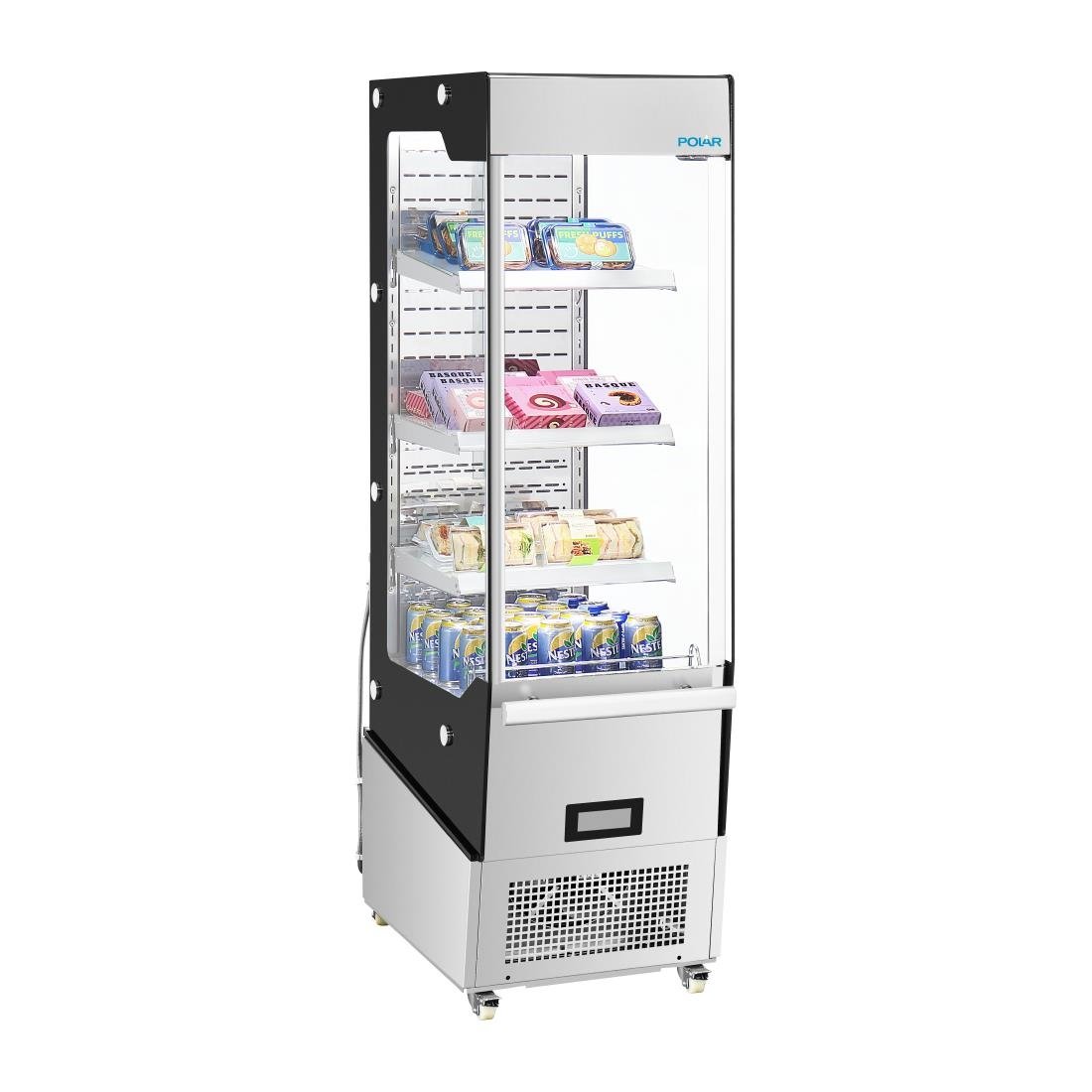 Vitrine réfrigérée positive libre-service Slimline Polar série G avec porte 220 L - NISBETS