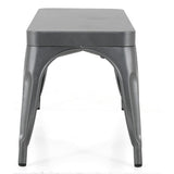 Bancs en métal gris acier Bolero Bistro 1000 mm (lot de 2) - NISBETS