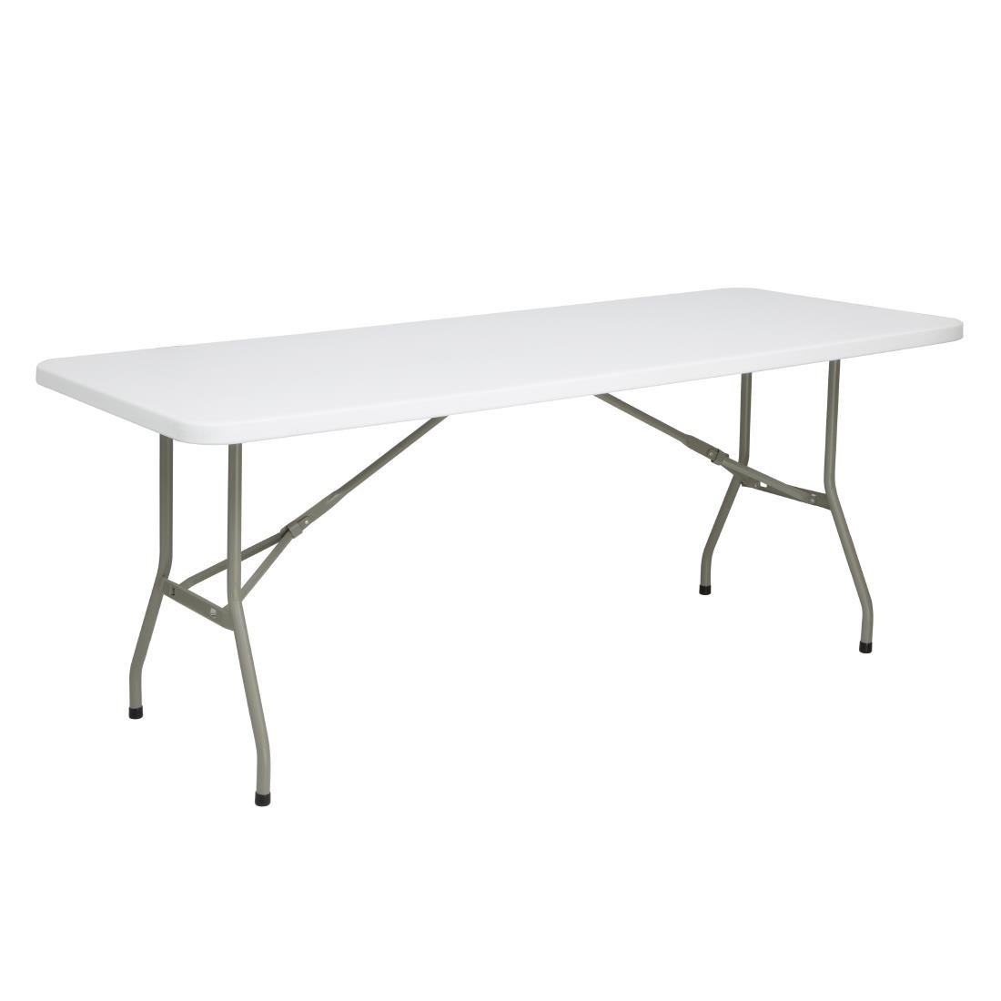 Table pliante rectangulaire Bolero blanche 1,8m - NISBETS