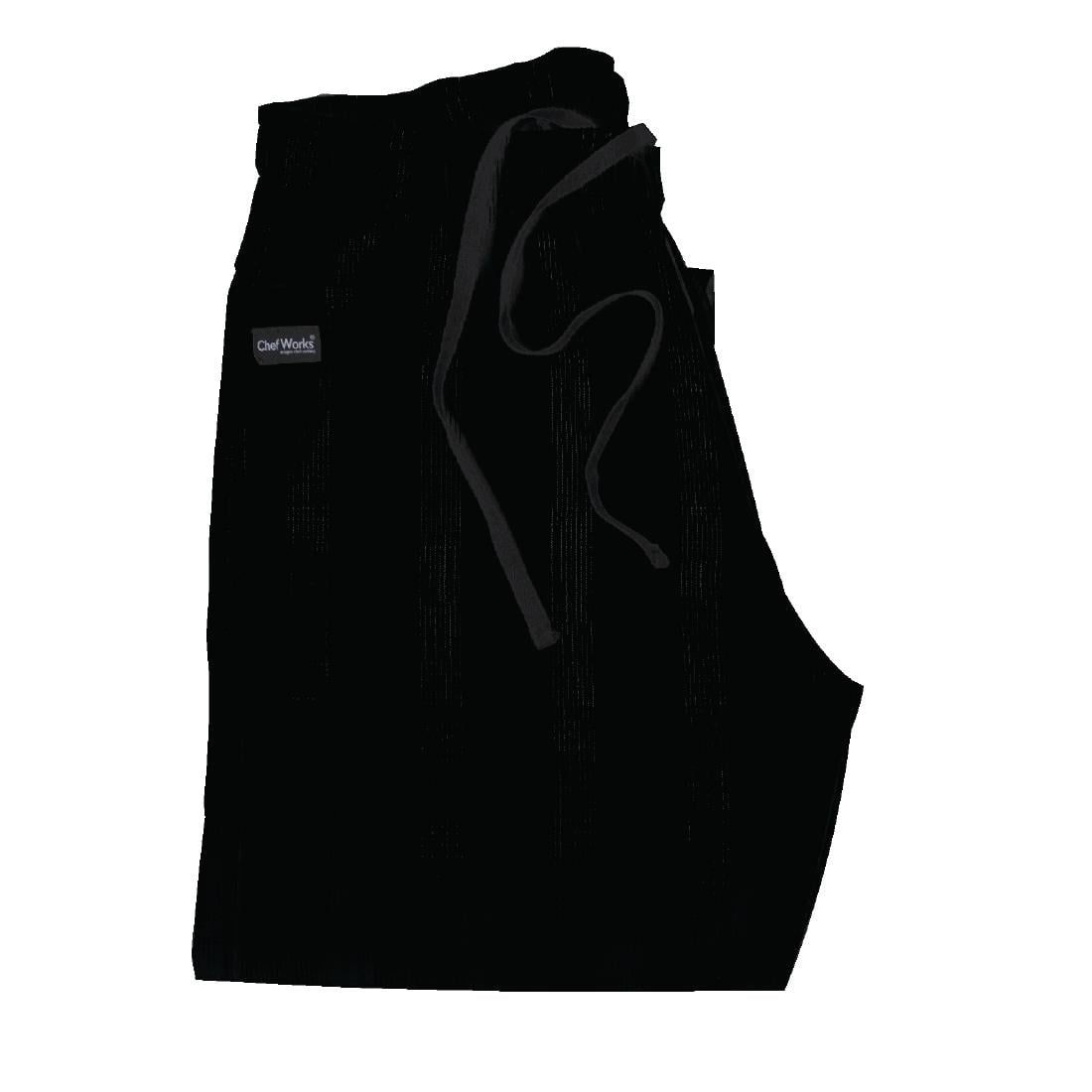 Pantalon de cuisinier ample unisexe Chef Works Better Built Baggy noir - NISBETS