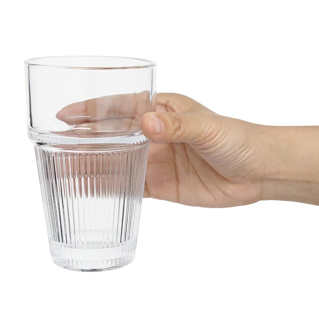 Gobelets empilables rainurés Olympia 300ml (lot de 6)