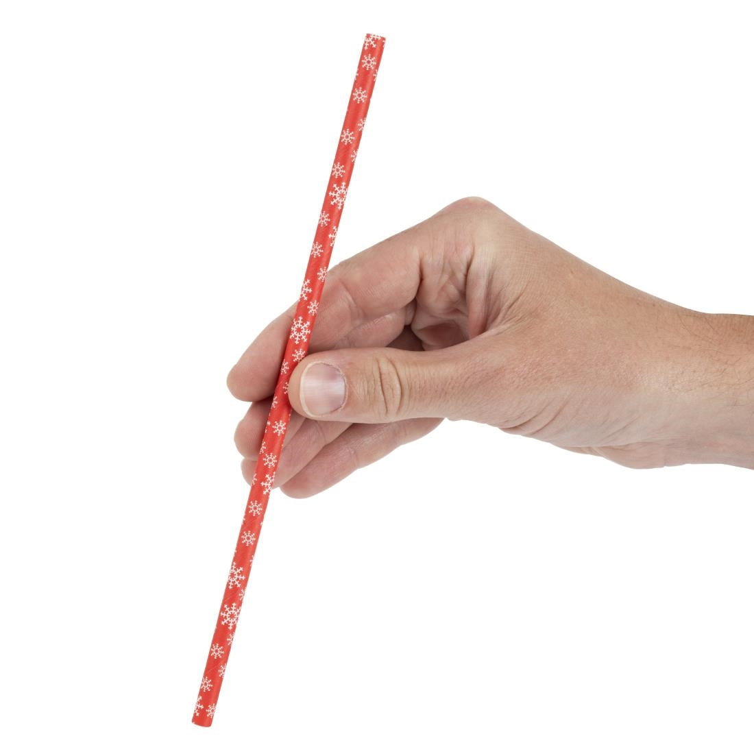 Pailles en papier Fiesta Compostable flocon de neige 210mm (lot de 250)