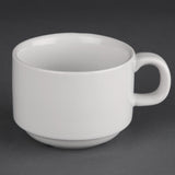 OFFRE SPÉCIALE Ensemble de tasses à thé et de soucoupes empilables Olympia Athena (lot de 24) - NISBETS