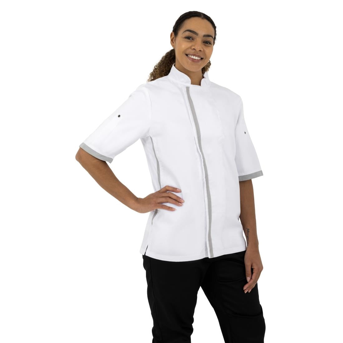 Veste de cuisine blanche à manches courtes Southside - NISBETS