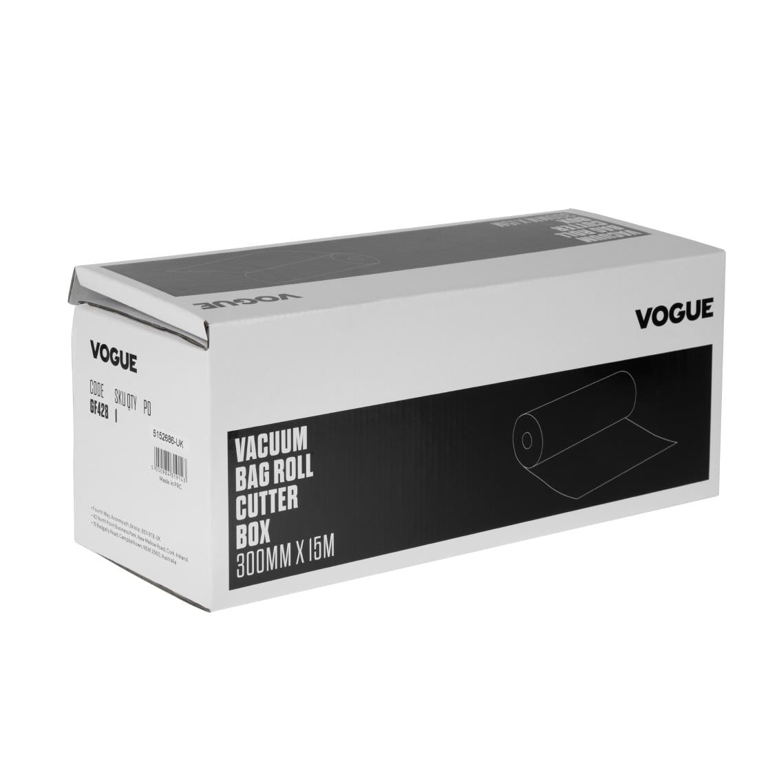 Rouleau distributeur de sacs sous vide Vogue 300mm x15m - NISBETS