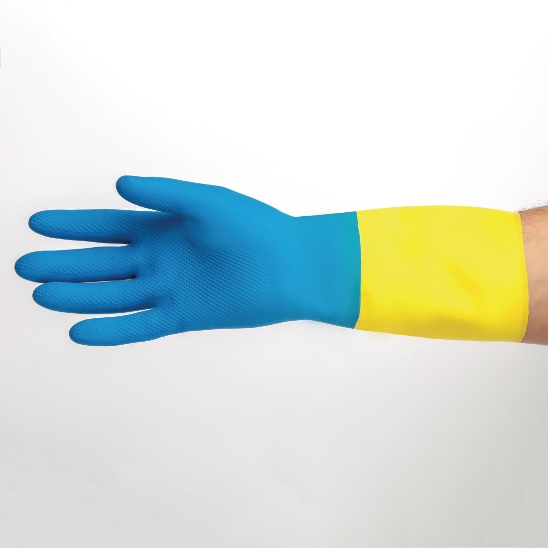 Gants étanches protection chimique légère bleus et jaunes Mapa Alto 405 - NISBETS