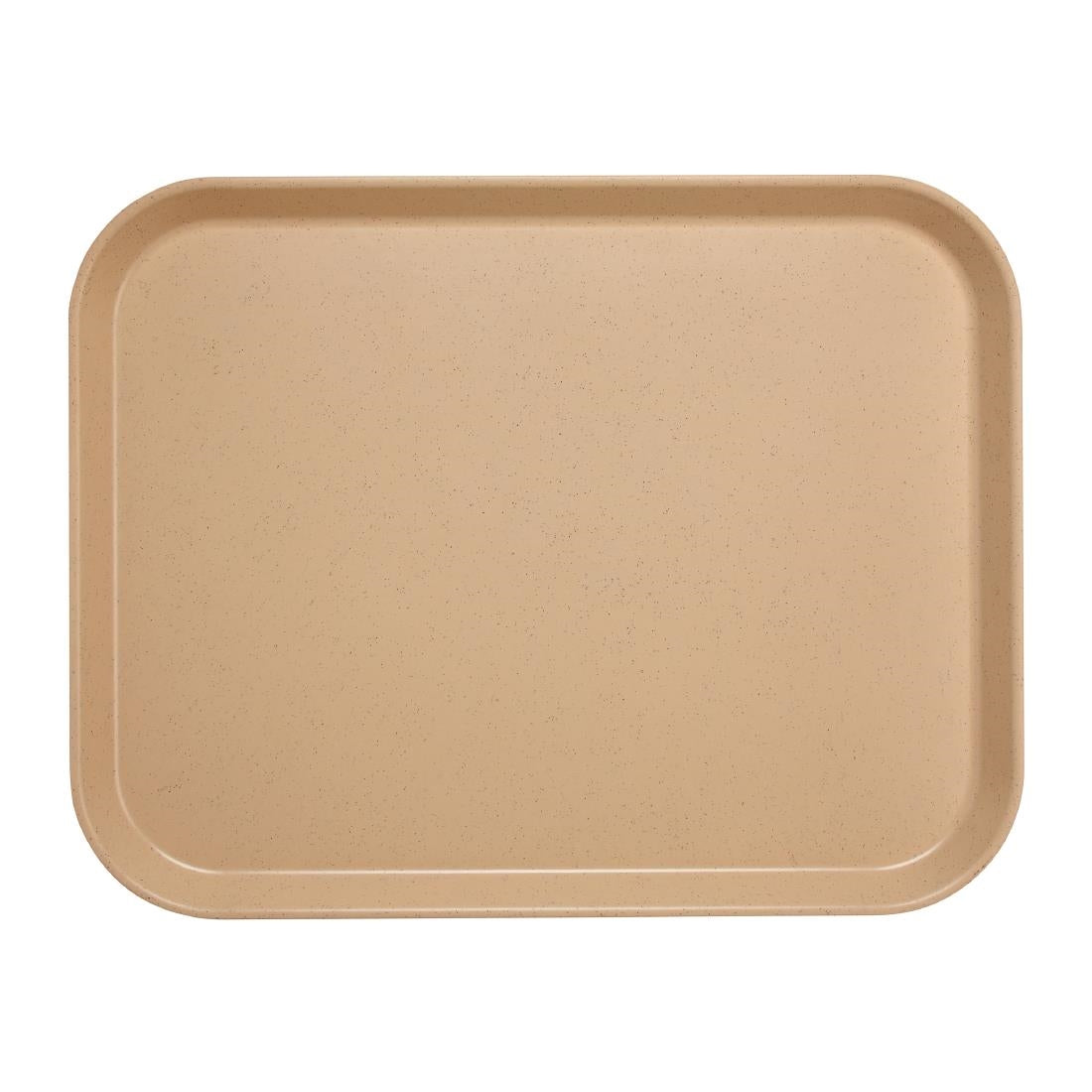 Plateau en polyester Versalite Cambro moka moucheté 45,7 cm - NISBETS