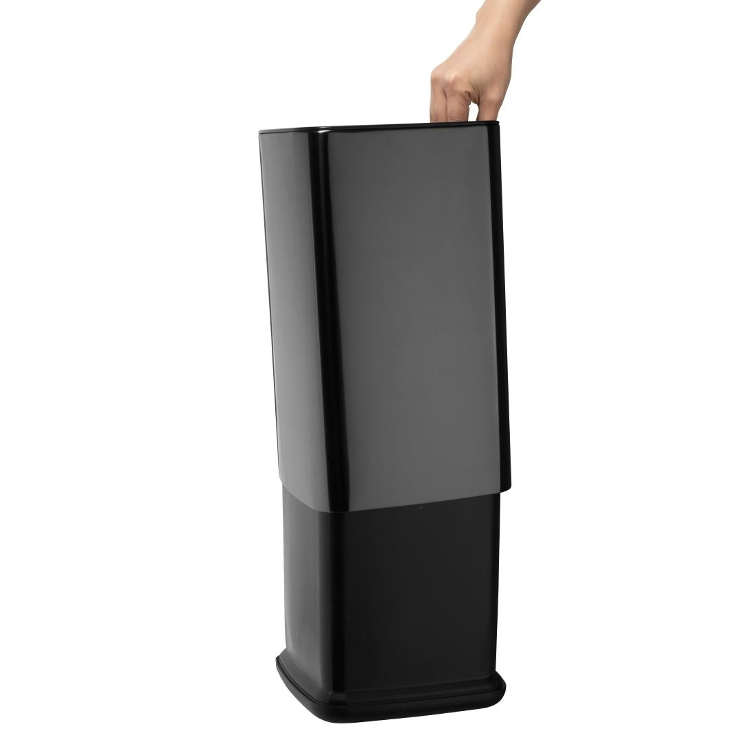 Poubelle carrée Bolero noire 10L