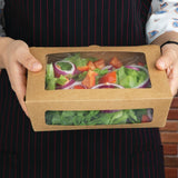 Boîtes salade compostables avec fenêtre en PLA Fiesta Compostable 1 - NISBETS