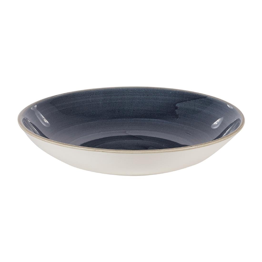 Assiettes coupe ronde Churchill Stonecast Blueberry 182mm (Lot de 12)