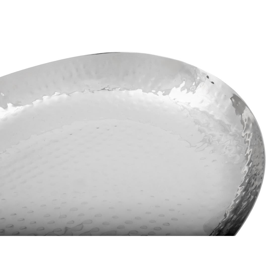 Plat ovale en acier inoxydable martelé Olympia 280x230mm
