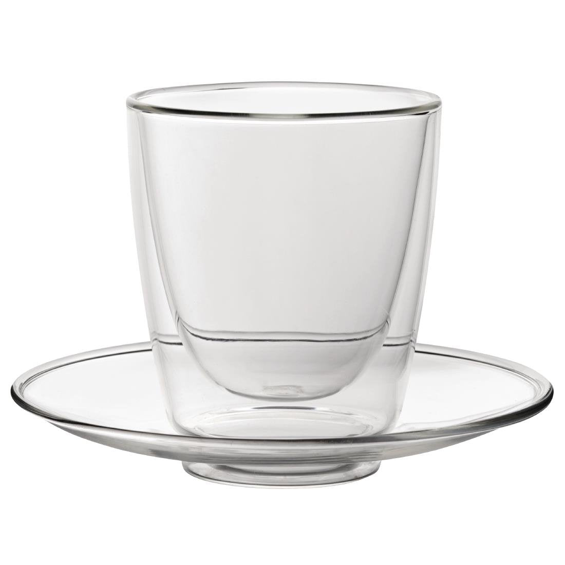 Verres à cappuccino double paroi et soucoupes Utopia 220 ml (lot de 6)