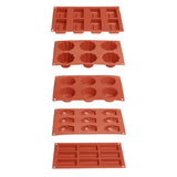 Plaque de 8 moules à gâteau carré en silicone Vogue