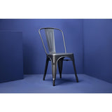 Chaises en acier gris métallisé Bolero Bistro (lot de 4) - NISBETS