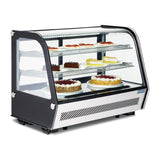 Vitrine de comptoir réfrigérée économe en énergie Polar Série G noire 160L - FRANCE CHR