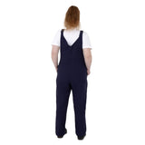 Salopette à plastron et bretelles en toile de coton Southside bleu marine XL - NISBETS