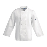 Veste de cuisine mixte Whites Vegas manches longues blanche - NISBETS