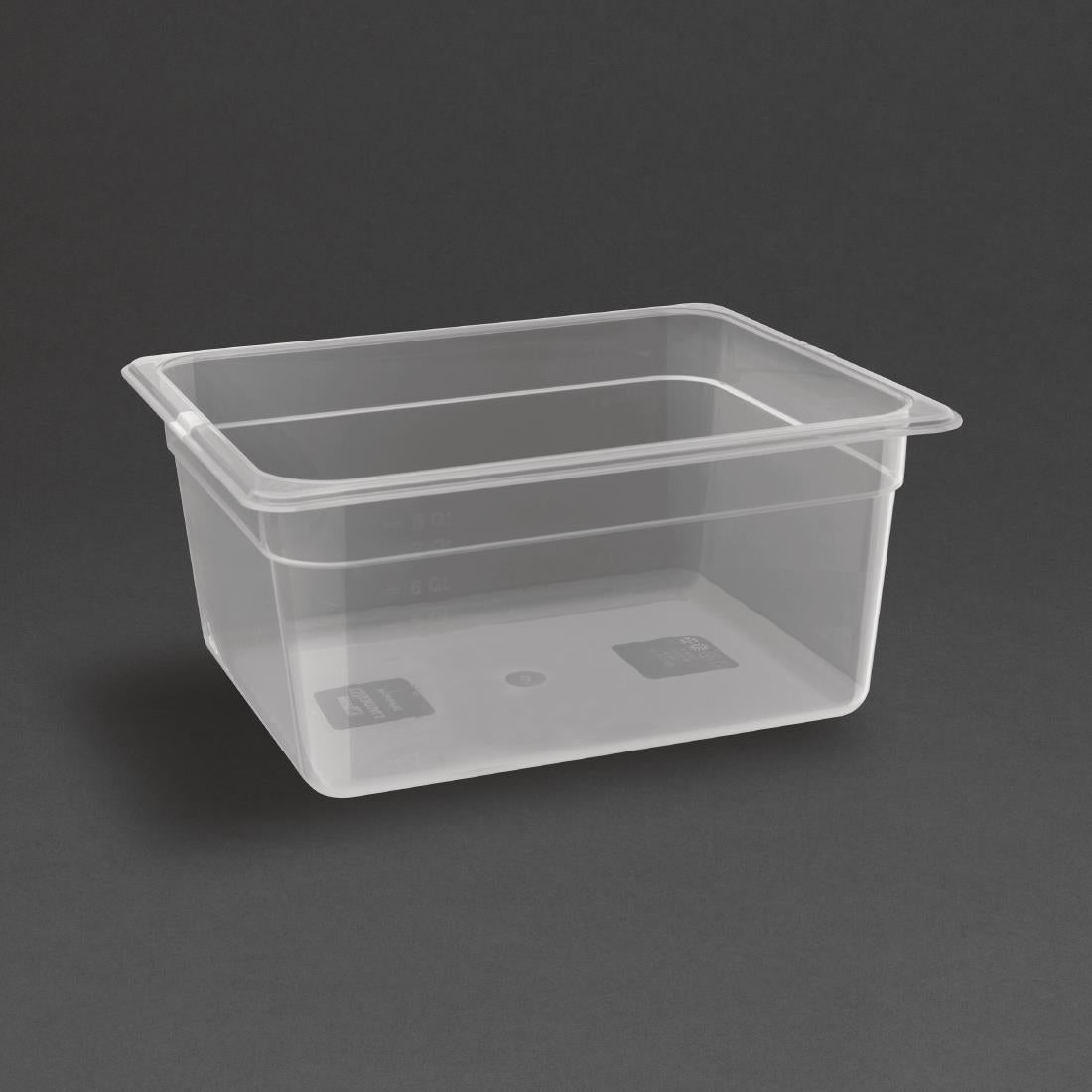 Bac en polypropylène GN 1/2 sans couvercle Nisbets Essentials 150mm