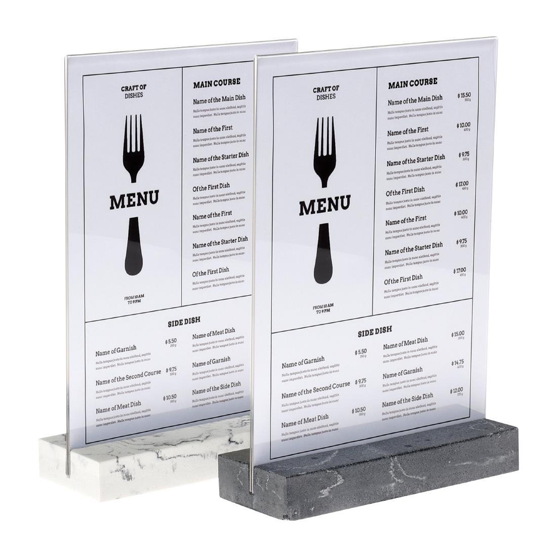 Présentoir de table Europel A4 polystone blanc