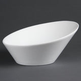 Bols ovales inclinés Olympia Whiteware 222 x 246mm (Lot de 3) - NISBETS