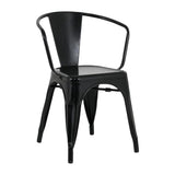 Fauteuils Bolero Bistro Curve noirs (lot de 4) - NISBETS